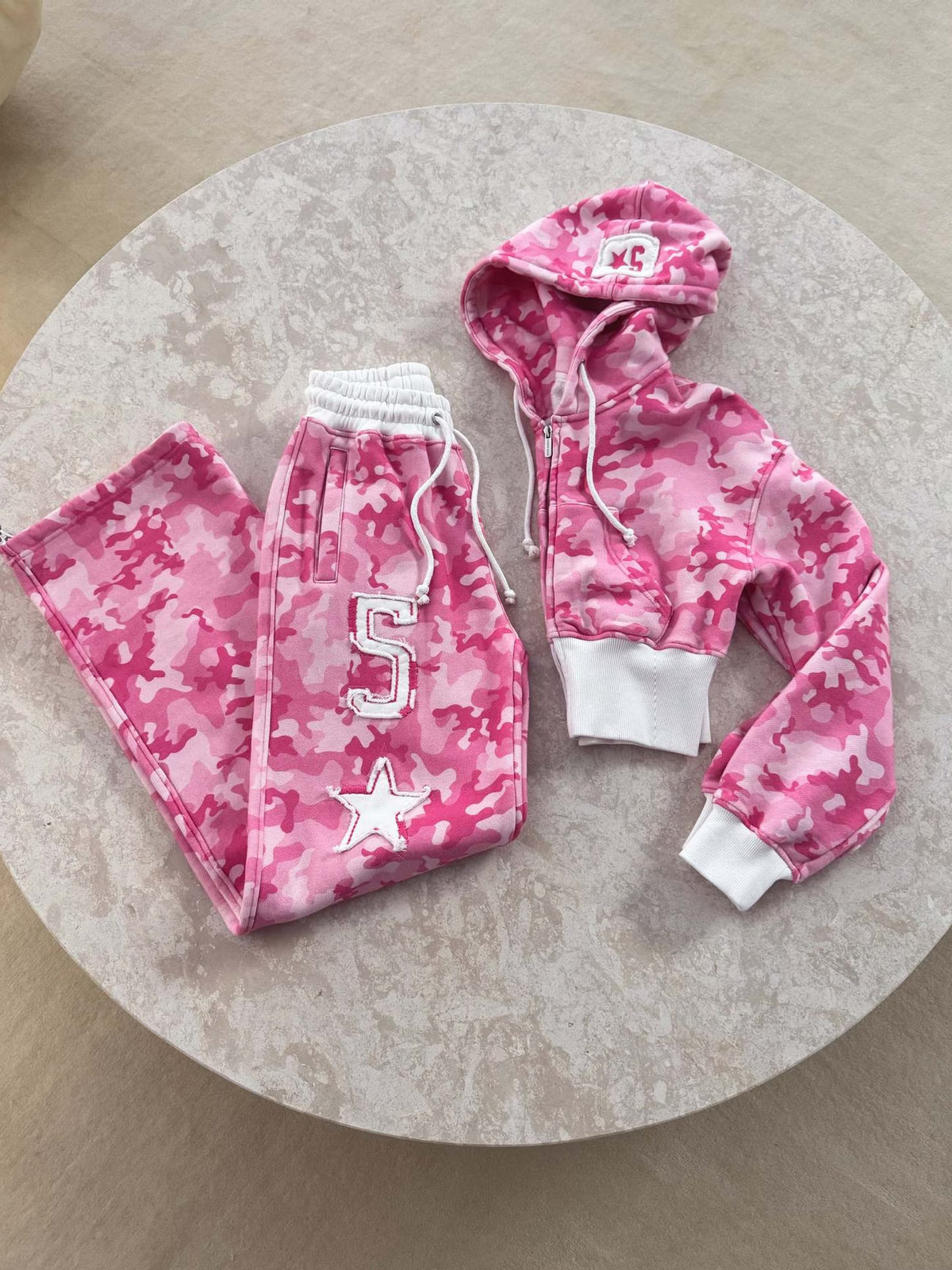 2026 Women's Printed Cardigan Long Sleeve Pants Fashion Suit Fashion Versatile Trend New